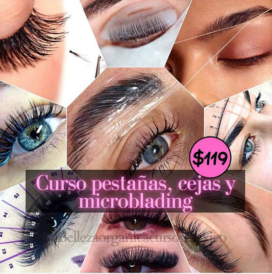 Curso PDF Lashes + Lifting + Diseño de ceja + Laminado+ Microblading
